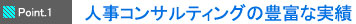 人事コンサルティングの豊富な実績