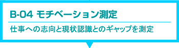 適性検査 CUBIC　B-04 モチベーション測定