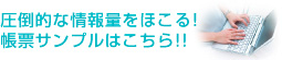 圧倒的な情報量をほこる!帳票サンプルはこちら!!