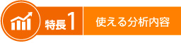 特長1 使える分析内容