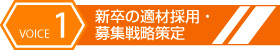 VOICE1 新卒の適材採用・募集戦略策定